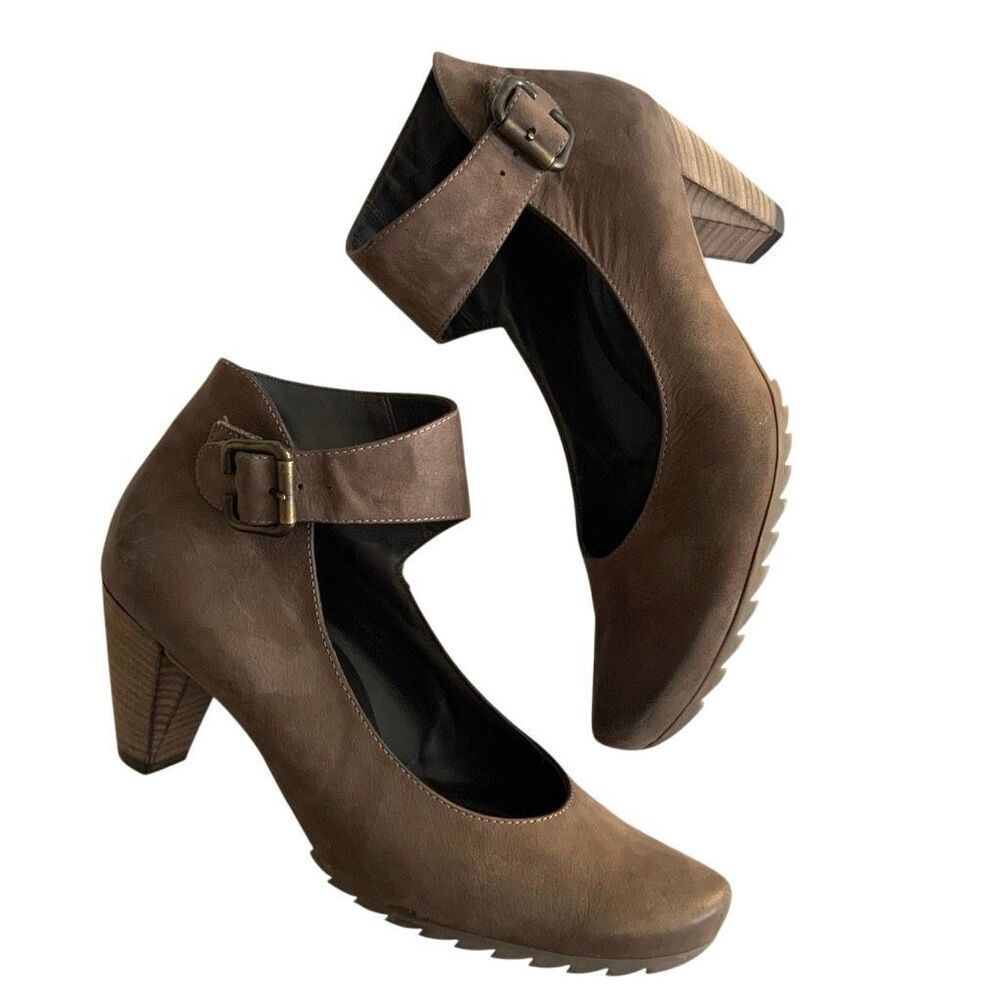 PAUL GREEN Leather Ankle Strap 2” Heels (Sz 7.5 US / 6 PG)